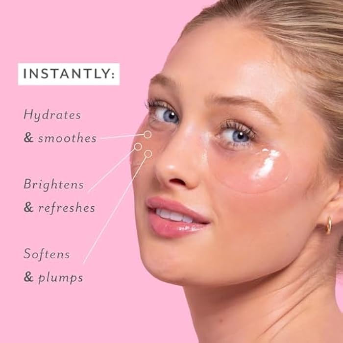 Patchology Serve Chilled Rosé Hydrating Under Eye Patches – Hyaluronic Acid & Antioxidant-Infused Eye Masks to Reduce Dark Circles, Puffiness & Fine Lines - Ideal Skincare Essentials (5 Pairs) - Image 3